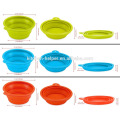 Promotionnel Vente en gros Alimentation de qualité Non-Stick Travel Résistant à la chaleur Collier de silicone en silicone rabattable / Chien de chien pliable Cat Bowl